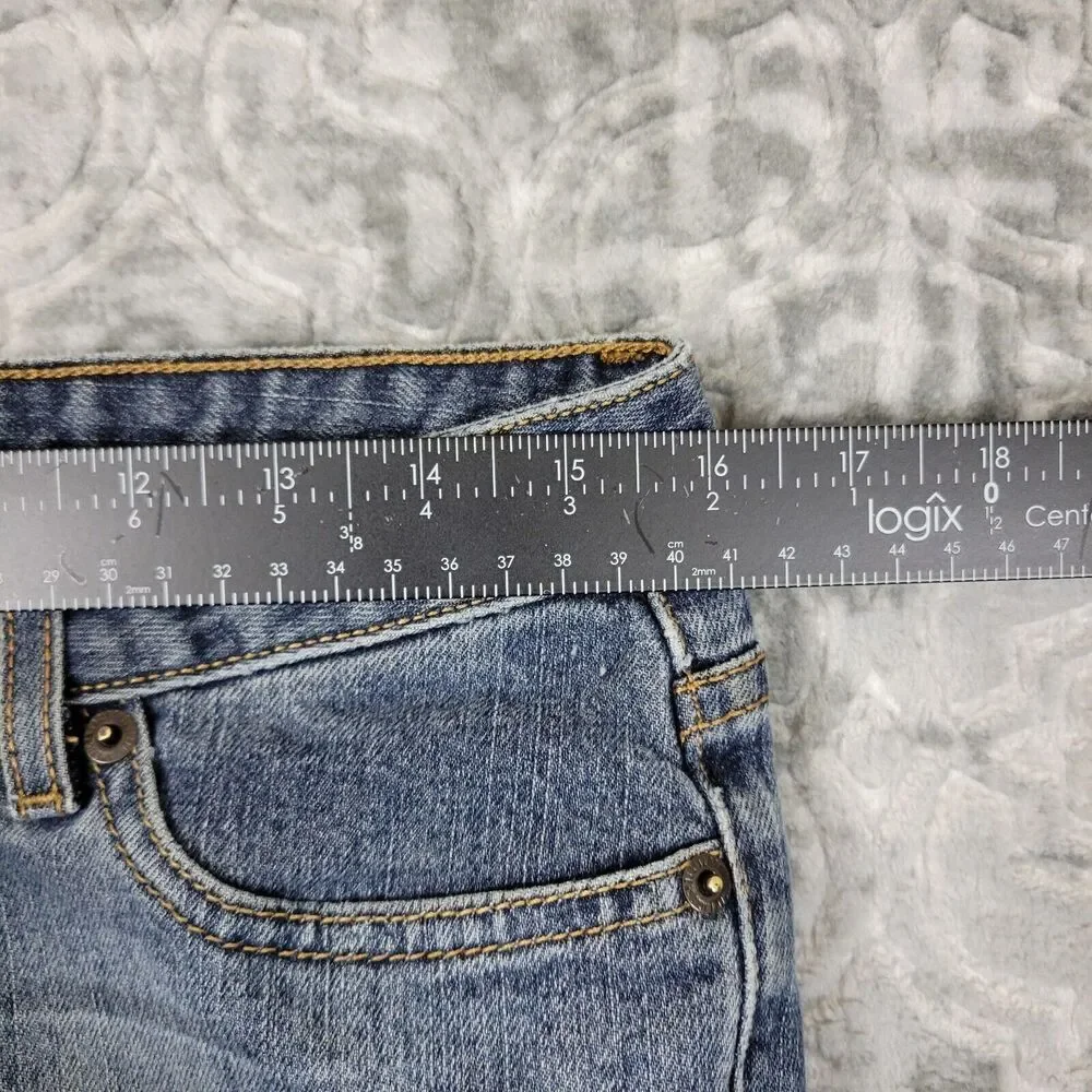 Vintage American Eagle Jeans Womens 6 Blue Favorite Fit Distressed Flare Y2K